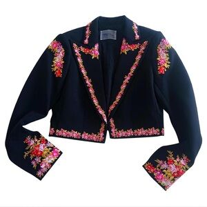 RARE NWT Giambattista Valli x H&M black cropped jacket